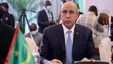 صورة فخامة رئيس الجمهورية يلقي كلمة هامة في قمة أبدجان