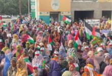 صورة حزب الإنصاف يشيد بالمسيرة التي نظمتها نساء موريتانيا اليوم نصرة للشعب الفلسطيني