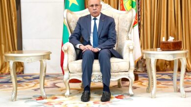 صورة استقبل فخامة رئيس الجمهورية السيد محمد ولد الشيخ الغزواني مساء اليوم في القصر الرئاسي في نواكشوط، المفتش العام للقوات المسلحة الملكية المغربية الفريق أول محمد بريظ، الذي يزور بلادنا حاليا.