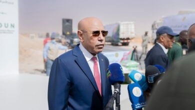 صورة فخامة رئيس الجمهورية في تصريح صحفي عقب إشرافه على الإطلاق الرسمي للعملية الوطنية لدعم الأسر الهشة “عون”